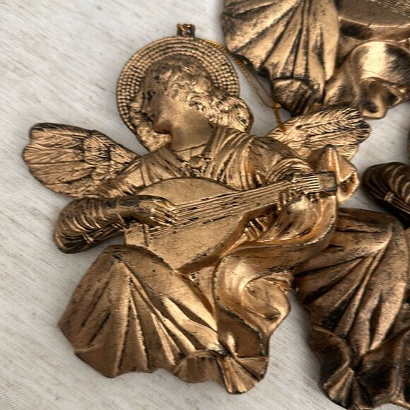 Gold Vintage Holy Angel Wall Hanging/Tree Ornament (5) - Picture 3 of 6